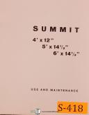 Summit-Summit 4\' x 12\", 5\' x 14.5\" & 6\' x 14.5\", Radial Drill, Use & Maintenance Manual-4 x 12\"-5 x 14.5\"-6 x 14.5\"-01